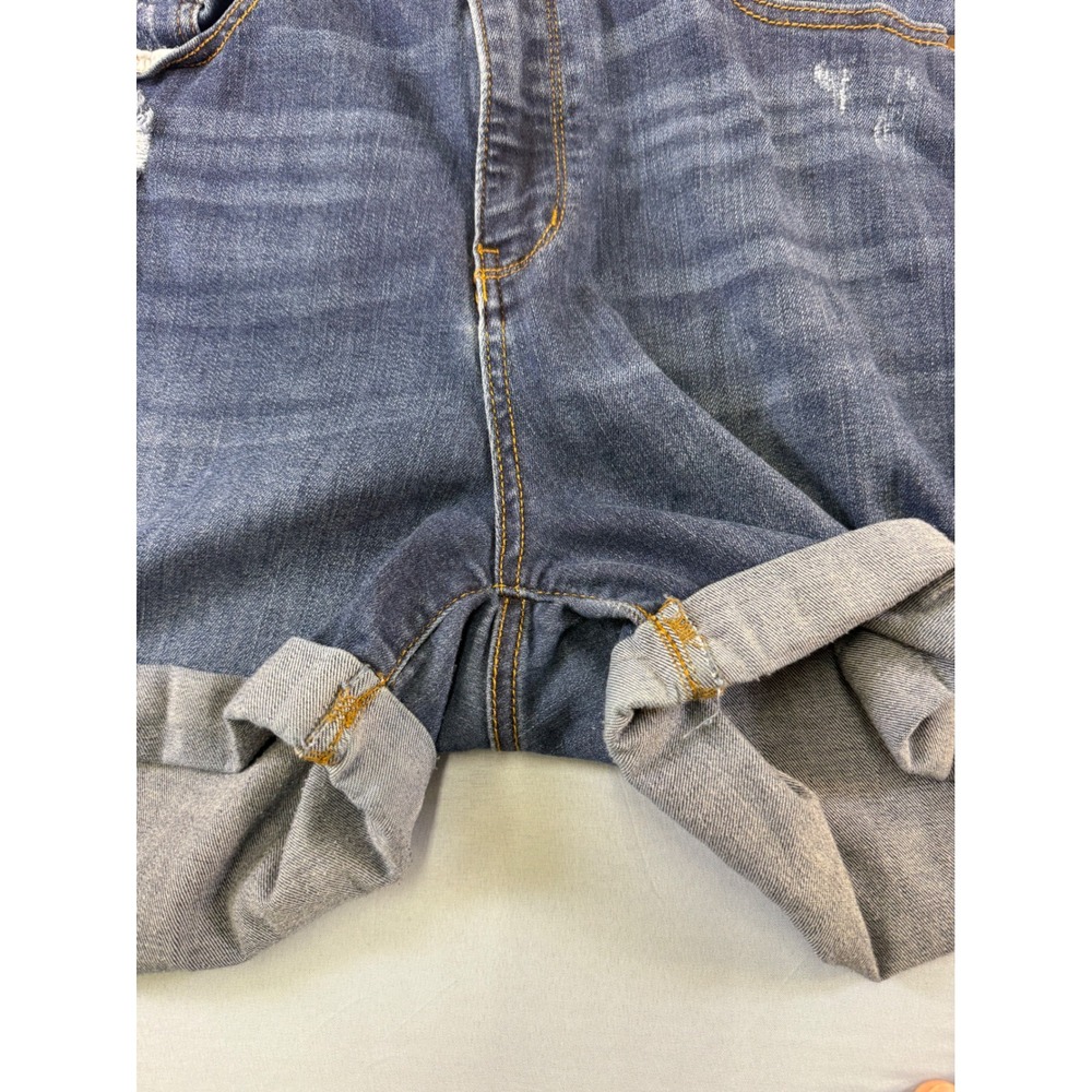 Judy Blue Los Angeles Dark Wash Distressed Cuffed Denim Shorts 1XL JB15004DK - Picture 14 of 16